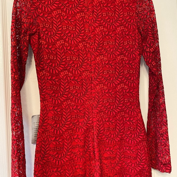 New Red Lace Bodycon Dress - Picture 7 of 8